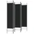 Vidaxl Paravan 5-delni 200x200 cm črno blago