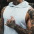 GymBeam Moška majica s kapuco Hoodie Tank Top Black