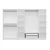 Hanah Home ormar sa reflektujućim staklom Nisa 20640, 270 cm, beli