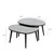 Hanah Home Set klub stolova, 2 komada Gusto Crno-Sivi