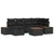Sjedeća garnitura za vrt 7 pcs Crna 55 x 62 x 69 cm Poli ratan