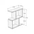 Hanah home Klub sto Zet 45x51,4x17cm Bež