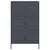 Visoka komoda antracit 67 x 39 x 113 cm čelična