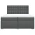vidaXL Box spring postelja z vzmetnico temno siva 200x200 cm blago
