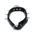 Kiotos Leather Spiked Collar with O-Ring Black