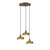 Opviq Luster Berceste-189VINTAGE-S2, 42 cm, 3xE27, Zlatne boje