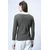 Trend Alacati Stili Ženska bluza dugih rukava Alc-X13511, Polo kragna, Siva