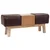 vidaXL klop 110 x 30 x 45 cm Pravo usnje Temno rjava
