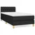 vidaXL Box spring postelja z vzmetnico črna 100x200 cm blago