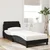 Krevet s madracem Dover crni 80 x 200 cm baršunasti