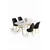 Hanah Home Trpezarijski set, 5 komada, Crni