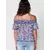 KOROSHI Bluza modra/lila/bela