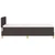 Vidaxl LED Box Spring Postelja Temno rjava 90 x 200 cm blago