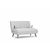 ATELIER DEL SOFA Dvosed Folde 2 Seater Teddy Fabric Cream