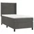 Vidaxl Box spring postelja z vzmetnico temno siva 90x200 cm žamet
