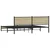 Vidaxl Kovinski posteljni okvir brez vzmetnice sonoma hrast 193x203 cm