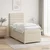 vidaXL Postelja boxspring z vzmetnico Krem 80 x 200 cm Blago