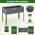 Northix Raised Garden Bed with Legs, Metal Elevated Planter, Grey