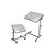 Herdegen Table de chevet EASY réglable gris perle Siva