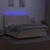 Vidaxl Box spring postelja z vzmetnico LED krem 180x200 cm blago
