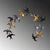 Wallity Zidna dekoracija Arc Flock 3, 90x82x7 cm, 1.5 mm, Šarena