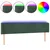 LED uzglavlje tamnozeleno 203x16x78/88 cm baršunasto