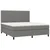 Vidaxl Box spring postelja z vzmetnico LED temno siva 180x200 cm blago