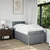Vidaxl Box spring postelja z vzmetnico svetlo siv 100x200 cm blago