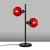 Opviq Stona lampa Benek-15-14551, 36x18x58 cm, IP20, Crno-crvena