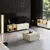 HANAH HOME TV polica Vienna Travertine Gold