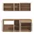 Homestyle4U Kuhinjski omarni komplet, 200x85,5x60 cm, bela, rjava