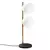 Opviq Stona lampa 2 x E14 Socket, Crna