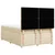 Vidaxl Box spring postelja z vzmetnico krem 140x190 cm blago
