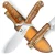 Mesarski nož BBQ BUTCHER POPLAR, 17 cm, rjava, Dellinger