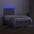 Vidaxl Box spring postelja z vzmetnico LED sv. siva 120x200 cm blago