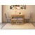 HANAH HOME Vina Mini 03 0701 Oak Soho Grey (Produžni set trpezarijskih stolova i stolica (6 komada))