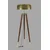Aberto Design Podna lampa Retro 8, 165 cm, E27, Zlatne boje