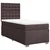 Vidaxl Box spring postelja z vzmetnico temno rjava 80x200 cm blago