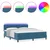 LED Box Spring Krevet Tamno plava 180 x 200 cm Baršun