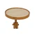 Hanah Home pomoćni sto Opus Yuvarlak 40, 40 cm, orah / travertin