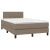 shumee Box spring postelja z vzmetnico LED taupe 120x200 cm blago
