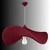 Opviq luster Kelebek-50-3005, 1 × E27, bordo