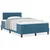 vidaXL vidaXL Box Spring Postelja z Matracem Temno Modra Mala Dvojna Žamet, (22051212)