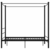 Okvir za krevet s nadstrešnicom crni metalni 120 x 200 cm