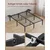 Songmics Posteljni okvir 200x140x413 cm črne barve