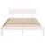 vidaXL posteljni okvir s hrbtom Bela 150x200 cm Trden borov les