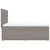 Vidaxl Box spring postelja z vzmetnico taupe 140x190 cm blago