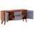 Komoda siva 120 x 30 x 55 cm od masivnog drva