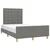 Vidaxl Posteljni okvir brez vzmetnice temno siva 120x190 cm blago