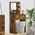 Vidaxl Toaletne mize za spalnice Dimljeni oreh 80 x 39,6 x 135 cm